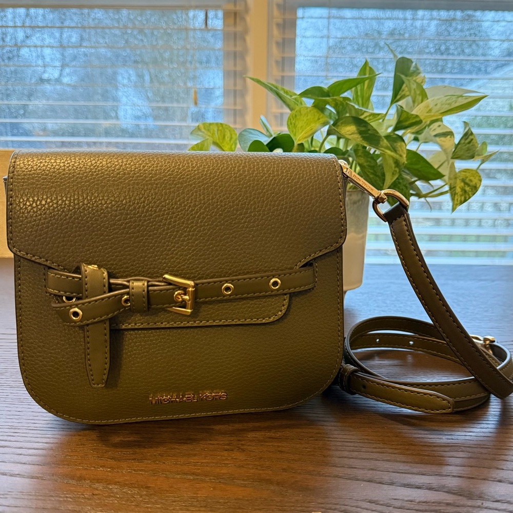 Michael Kors Olive Green Crossbody Bag